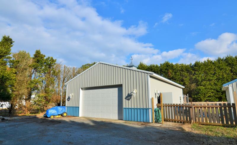 pole barn with pool